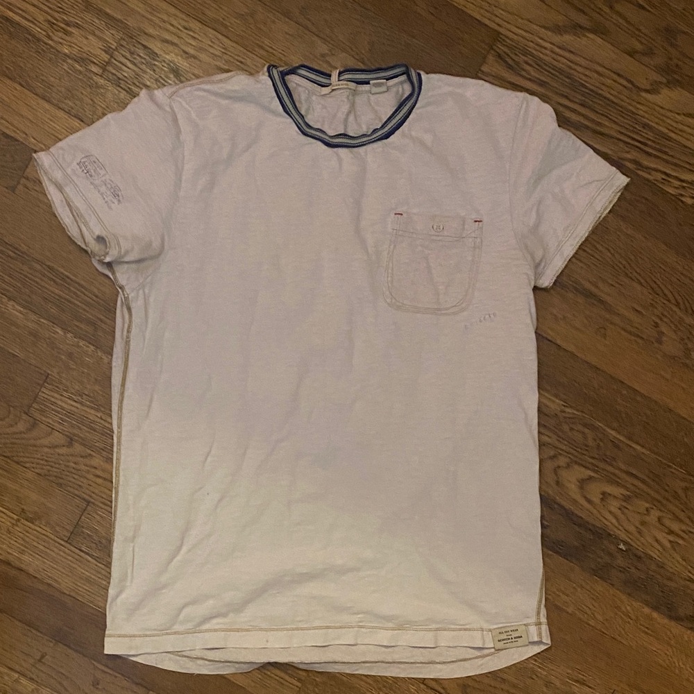 Scorch and soda men’s White T-Shirt with Pocket